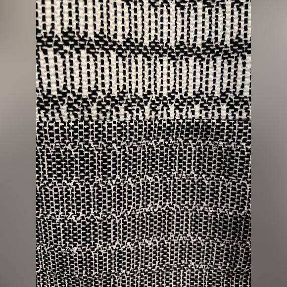 H&M Black and White Abstract Print Striped Color-block Light-weight Coat 2 - Picture 11 of 13